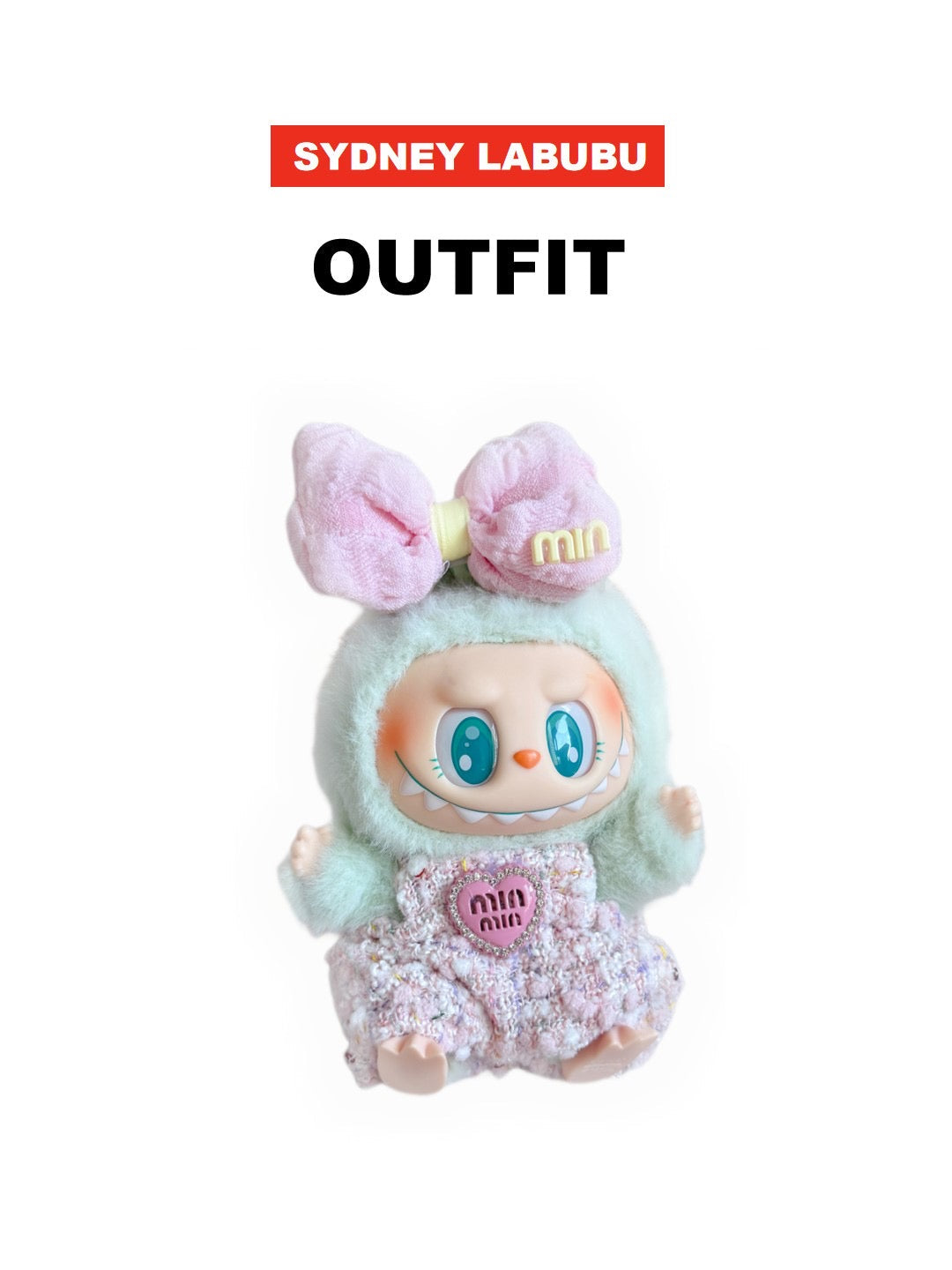 Pink bow styel LABUBU Doll Clothes
