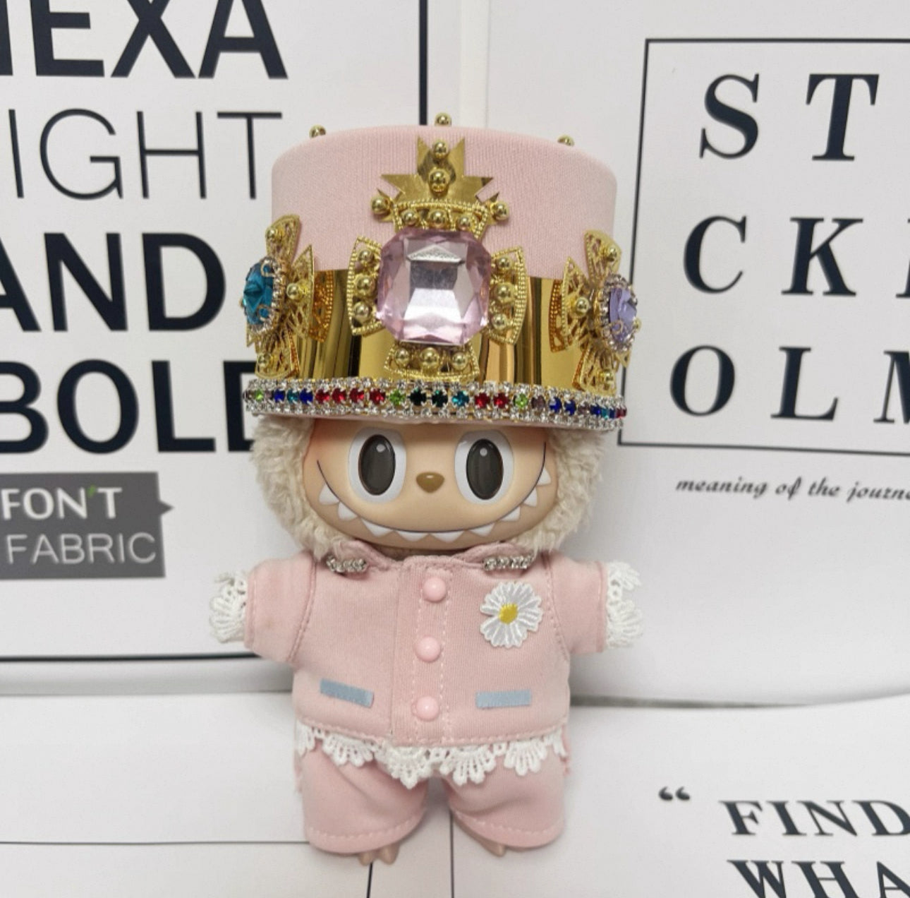 G-Dragon inspired Labubu fashion outfit（pink）