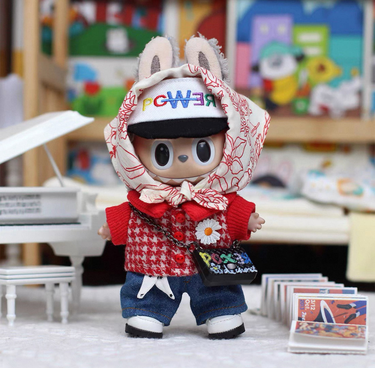 G-Dragon inspired Labubu fashion outfit