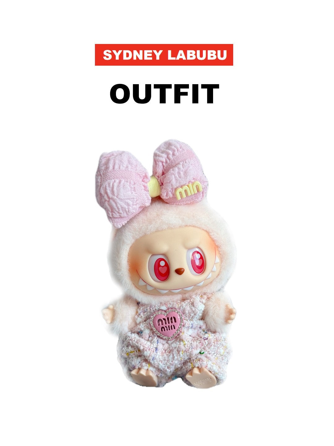 Pink bow styel LABUBU Doll Clothes