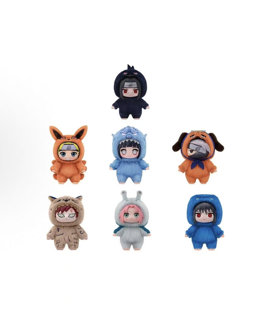 Miniso Top Toy Naruto Beast Party Plush Keychains Sealed Case (6 Blind Box)