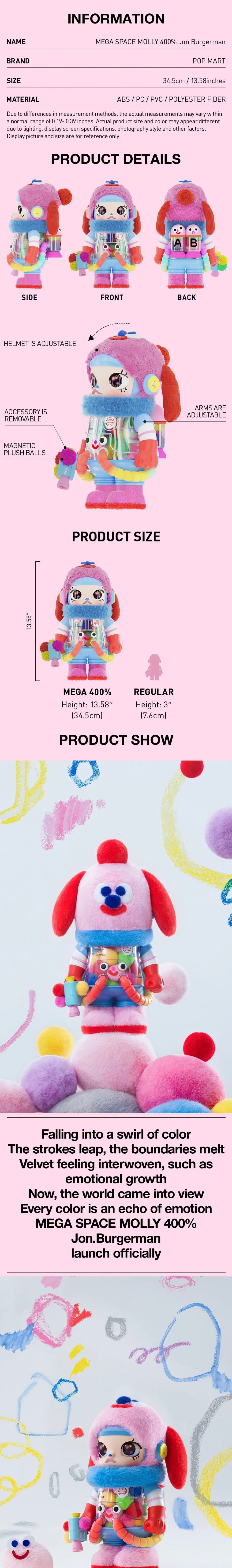 400% Mega space molly Jon Burgerman